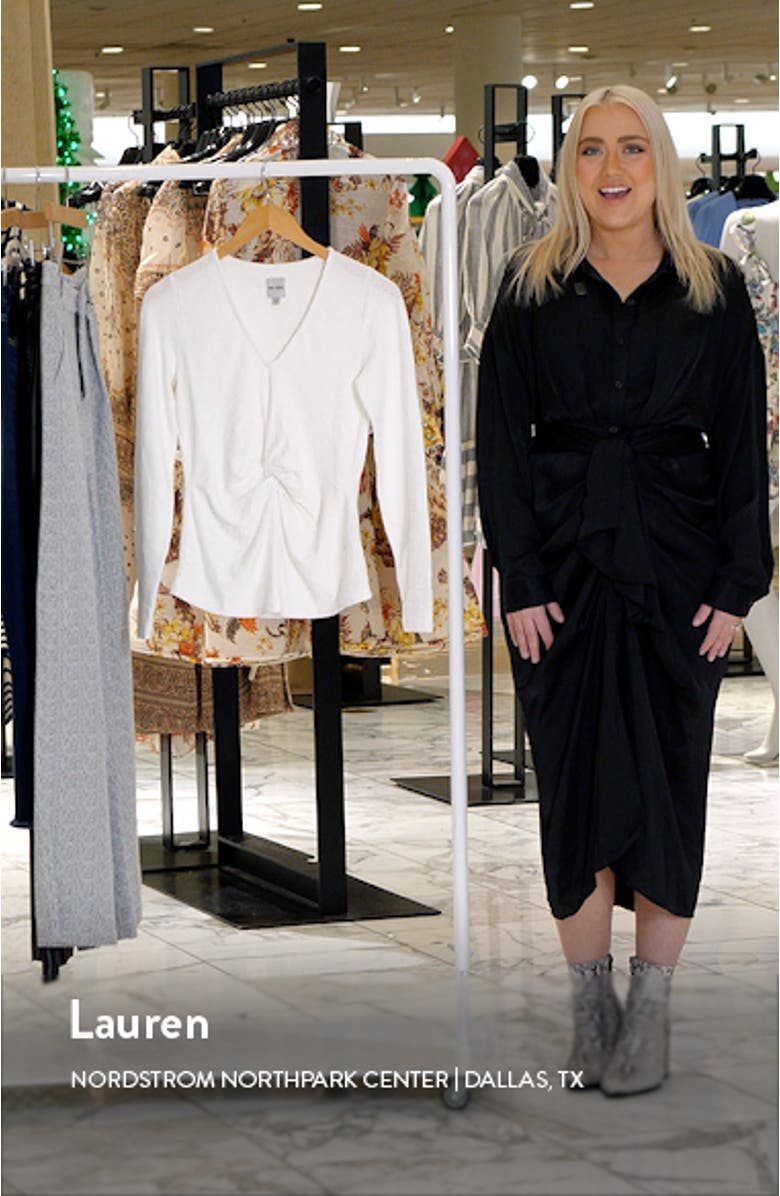 Textured Twist Front Knit Top, sales video thumbnail