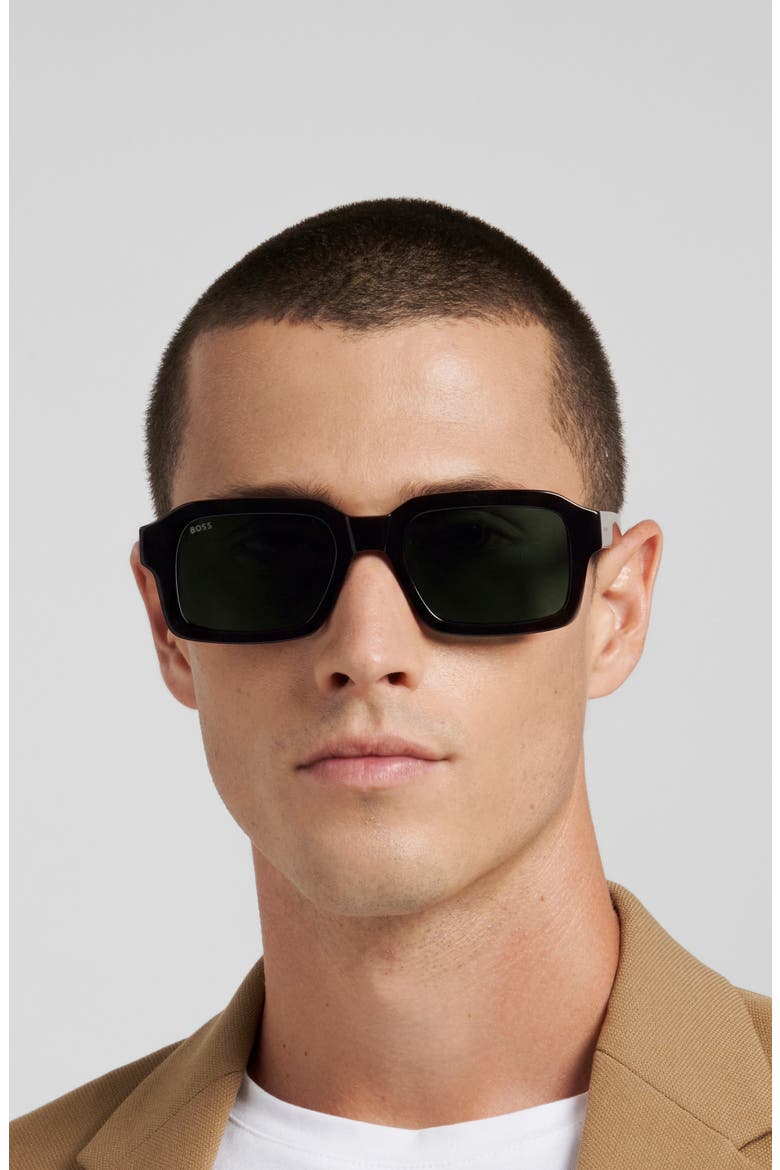 1984/S 54mm Rectangular Sunglasses, Alternate, color, BLACK/ GYHC GNSP AR