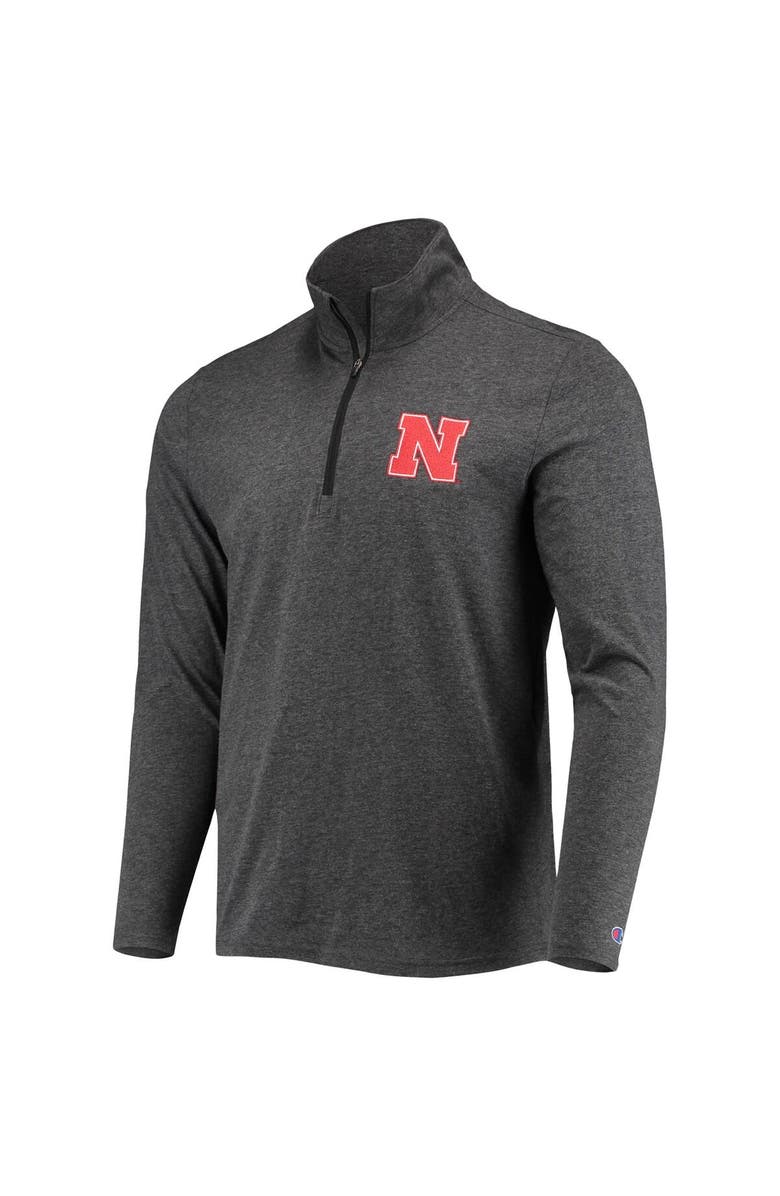 Champion Men's Champion Heathered Black Nebraska Huskers Field Day Team Quarter-Zip Jacket, Alternate, color, 