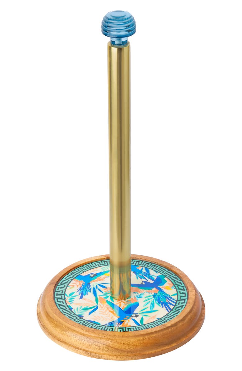 Tiramisu Tropical Aviary Paper Towel Holder, Main, color, Blue
