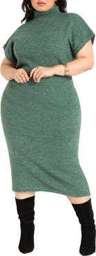 ELOQUII Short Sleeve Sweater Dress