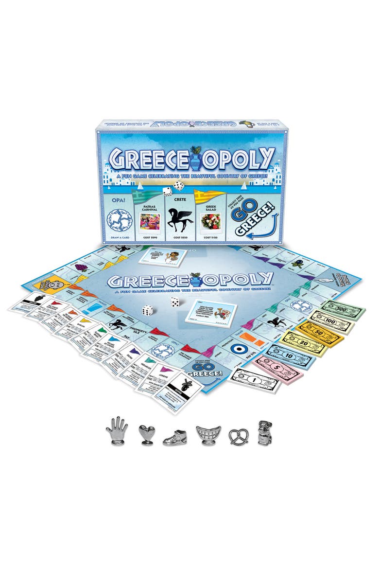 Greeceopoly Monopoly Board Game, Alternate, color, Multicolored