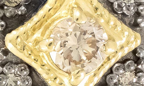 Armenta Crivelli Champagne Diamond Drop Earrings In Silver/gold