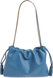 Veronica Beard Stash Leather Drawstring Clutch