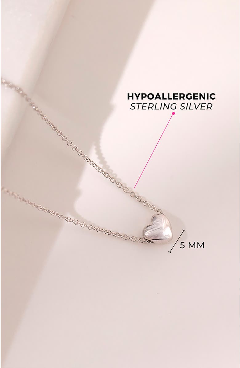 In Season Jewelry Dainty Puffed Heart Necklace, Alternate, color, 