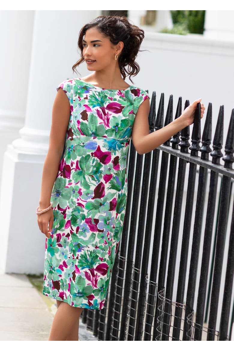Pippa Shift Dress Petite, Alternate, color, Paradise Green