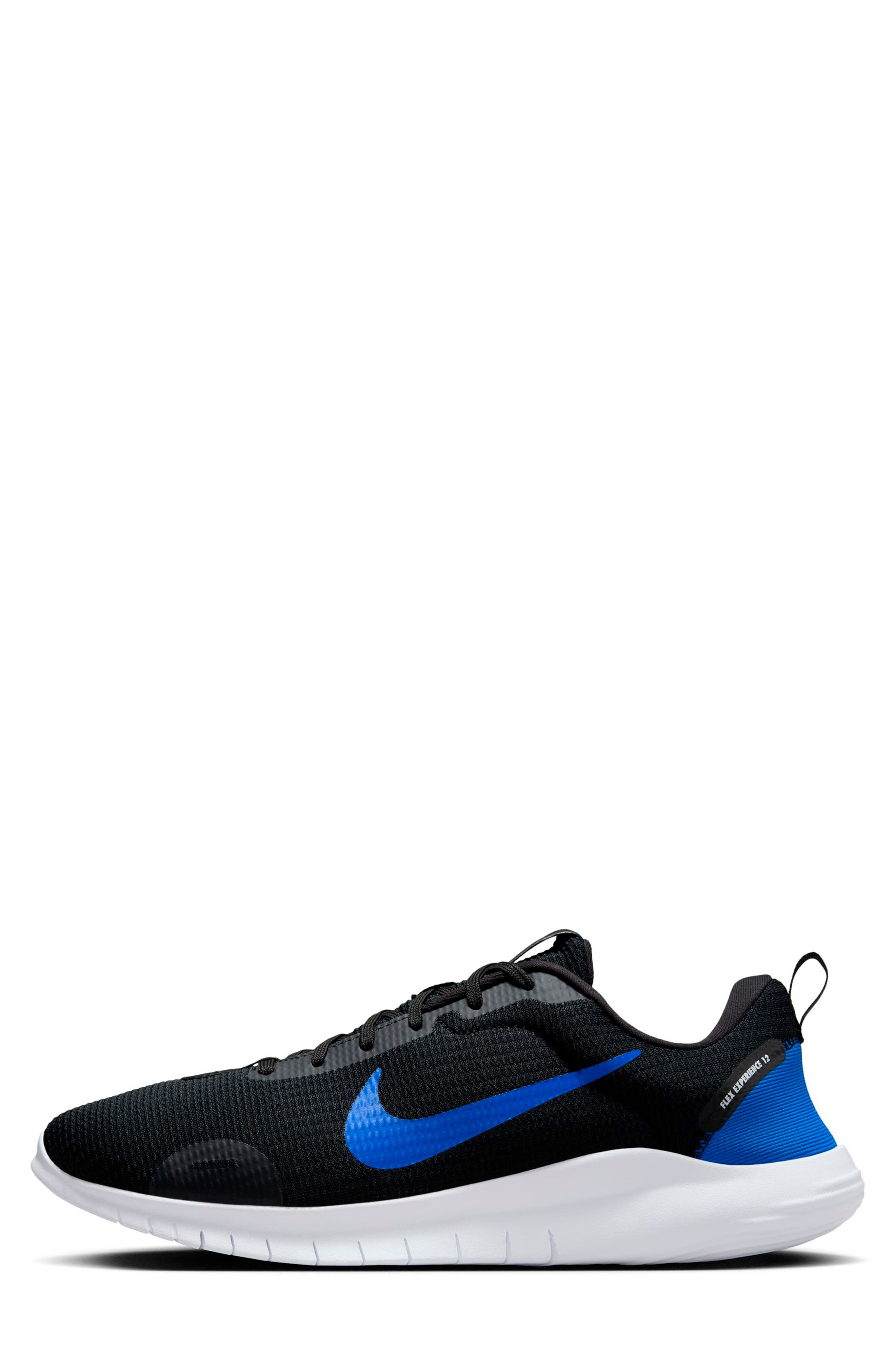 Nike Flex Experience Run 12 Road Running Shoe - Extra Wide Width Available, Alternate, color, Black/ Racer Blue/ White