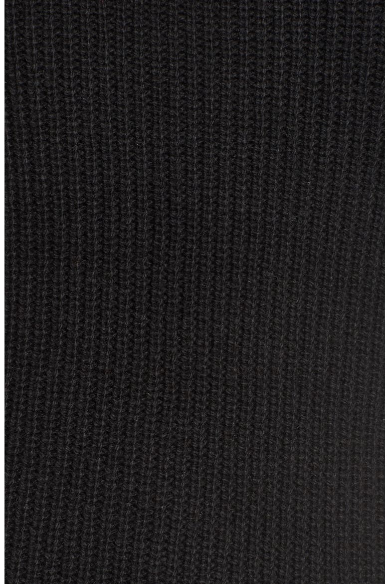 Elbow Cutout Ruffle Sweater, Alternate, color, BLACK
