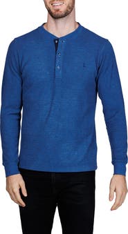 TailorByrd Cozy Waffle Knit Long Sleeve Henley