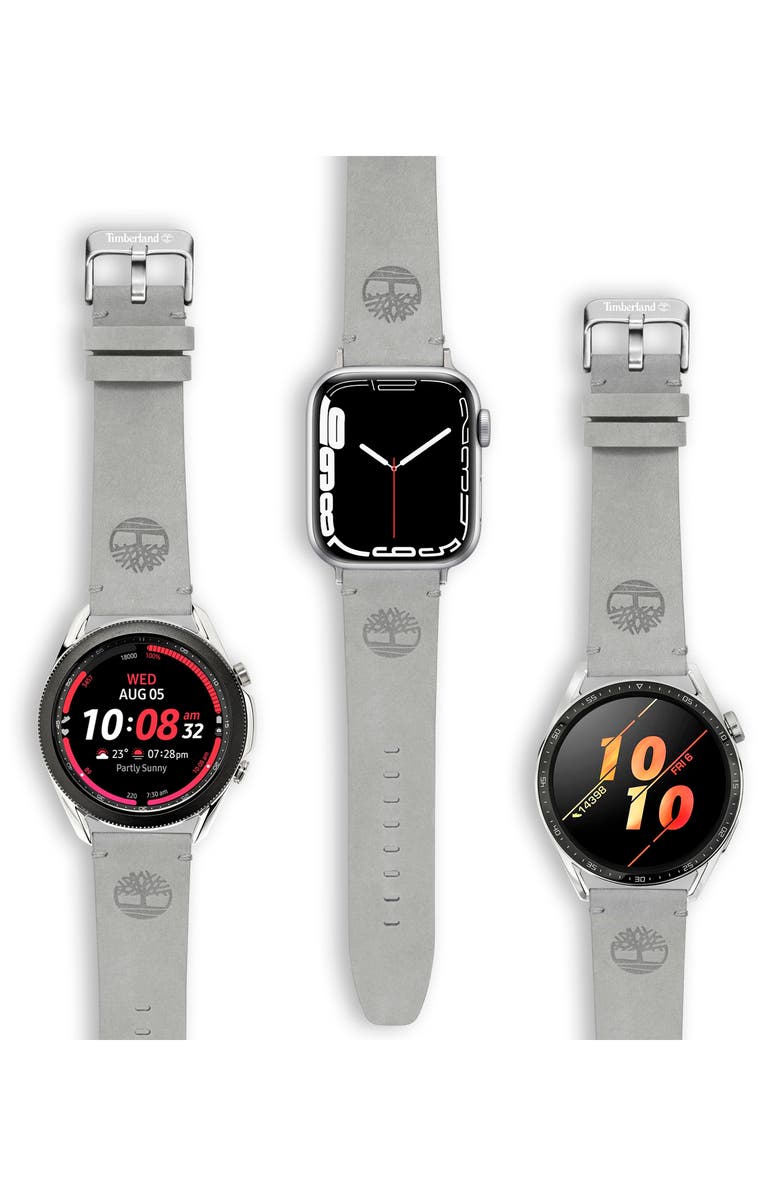 Timberland Leather Apple Watch<sup>®</sup> Strap, Main, color, Gray