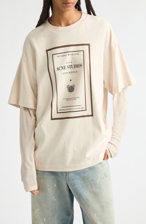 Edra Book Cover Oversize Layered Graphic T-Shirt