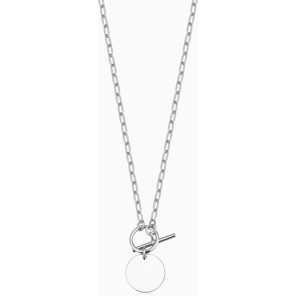 Oradina Toggle Me Disc Pendant Necklace In Silver