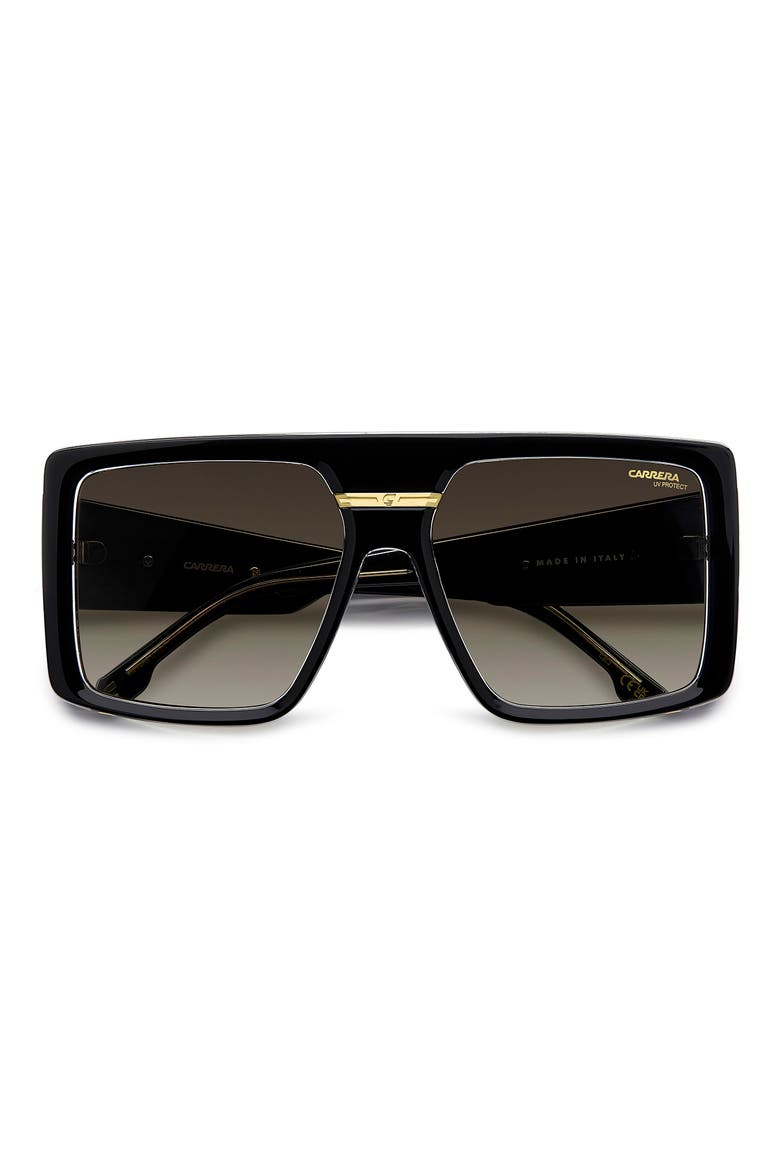 Victory 60mm Square Sunglasses, Main, color, BLACK CRYSTAL/ BROWN