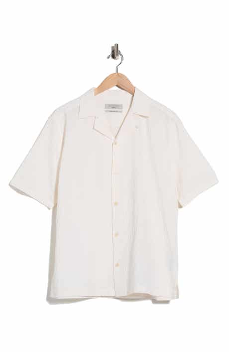AllSaints Brenne Stretch Organic Cotton Camp Shirt