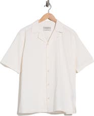 AllSaints Brenne Stretch Organic Cotton Camp Shirt