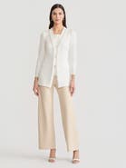 Misook Heritage Beaded Trim Flat Knit Cardigan