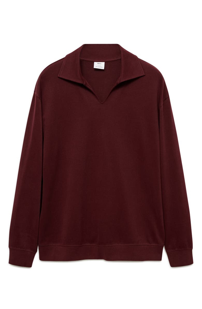 MANGO Oversize Cotton Polo Sweatshirt, Main, color,