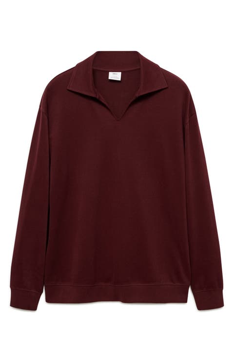 Oversize Cotton Polo Sweatshirt