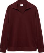 MANGO Oversize Cotton Polo Sweatshirt