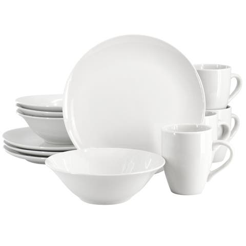 Wintercap 12 Piece Fine Ceramic Dinnerware Set