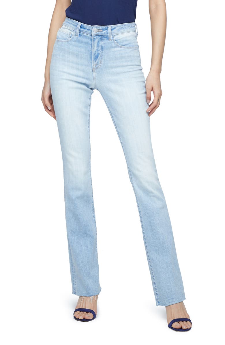 L'AGENCE Ruth High Waist Raw Hem Straight Leg Jeans, Main, color,