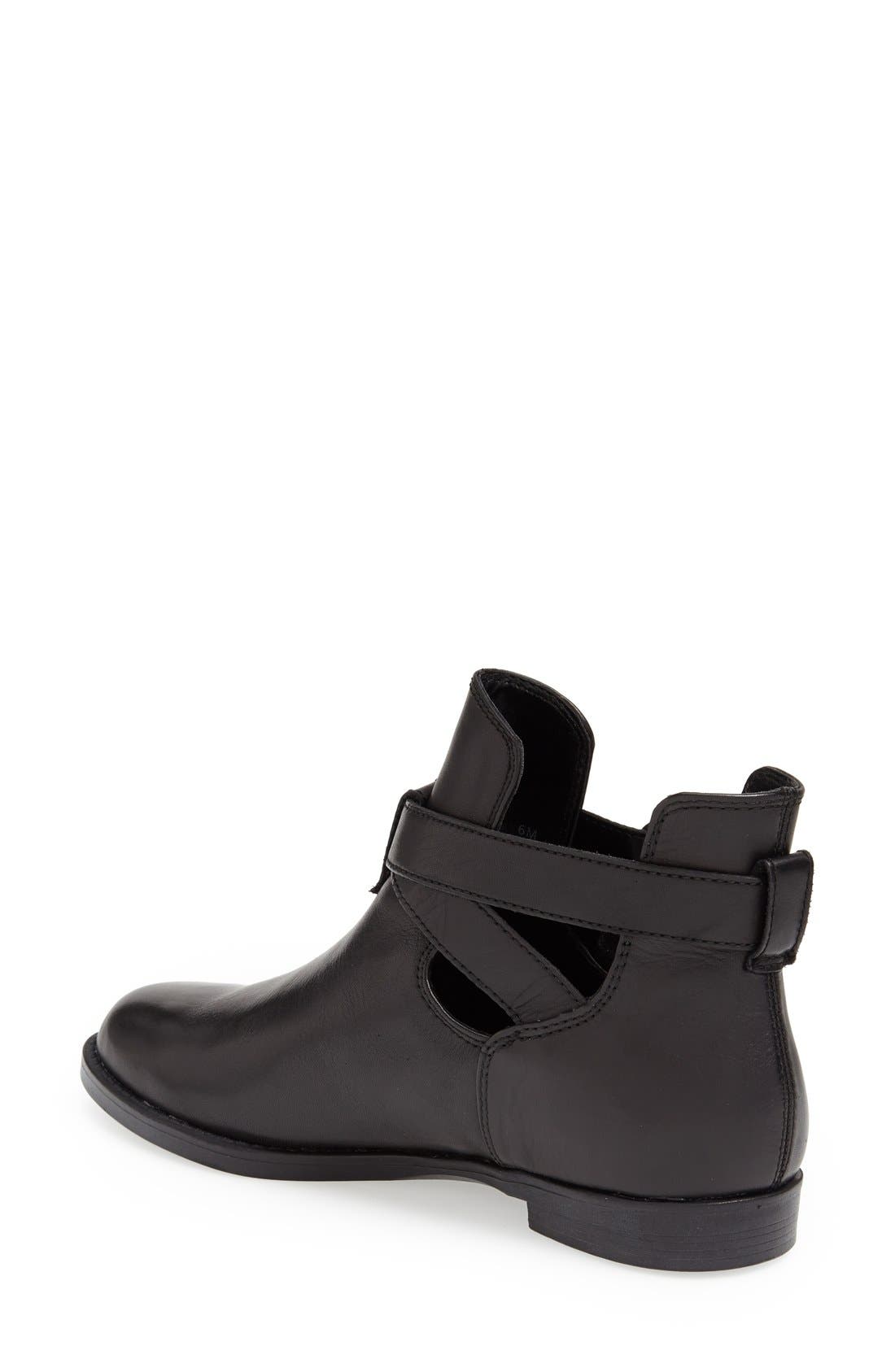 'Raine' Leather Bootie, Alternate, color, BLACK LEATHER