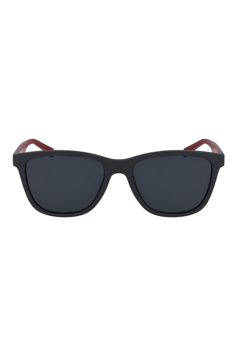 57mm Rectangular Sunglasses, Main, color, GREY MATTE/ GREY