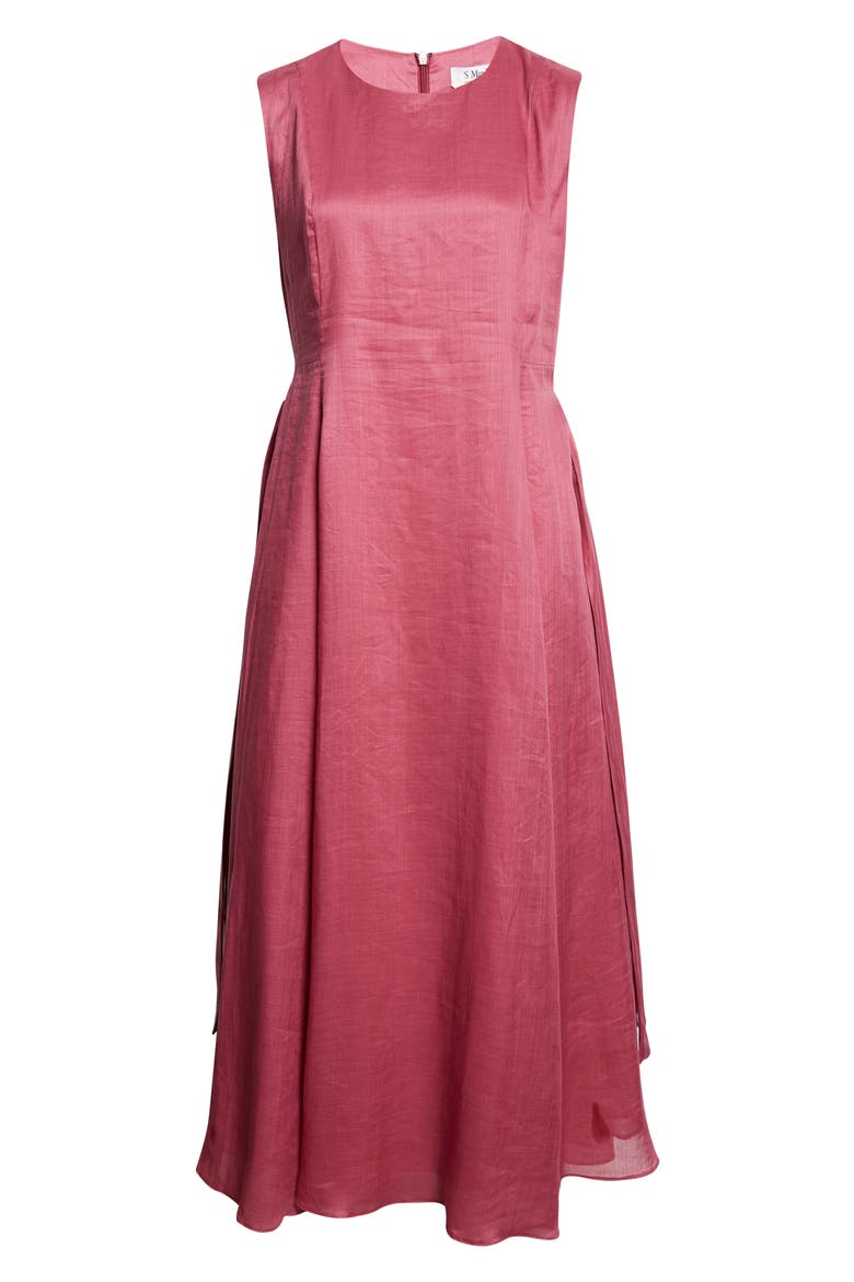 Aquile Canvas Midi Dress, Alternate, color, CYCLAMEN