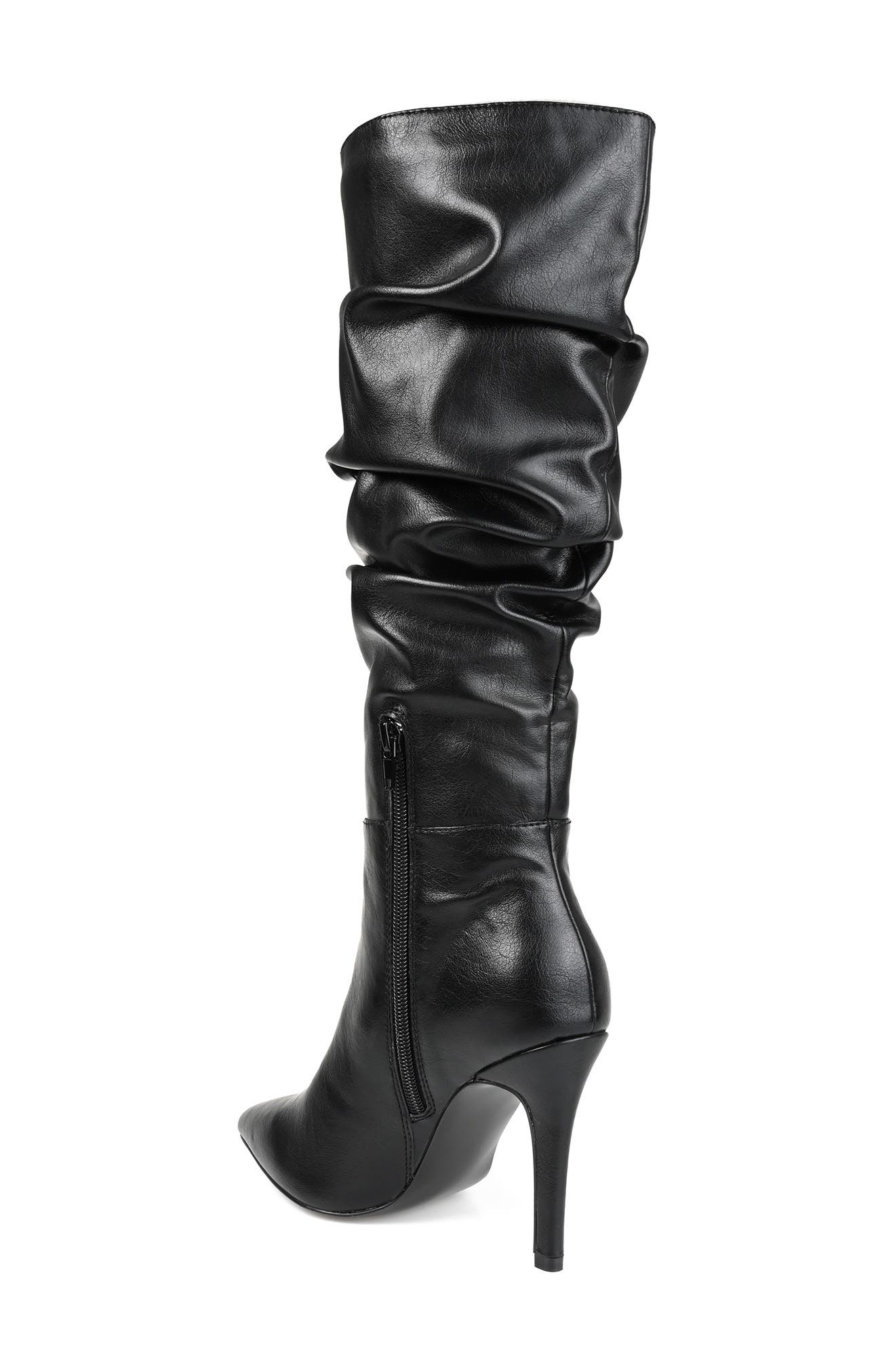 Journee Collection Sarie Ruched Shaft Pointed Toe Stiletto Boot - Extra Wide Calf, Alternate, color, 