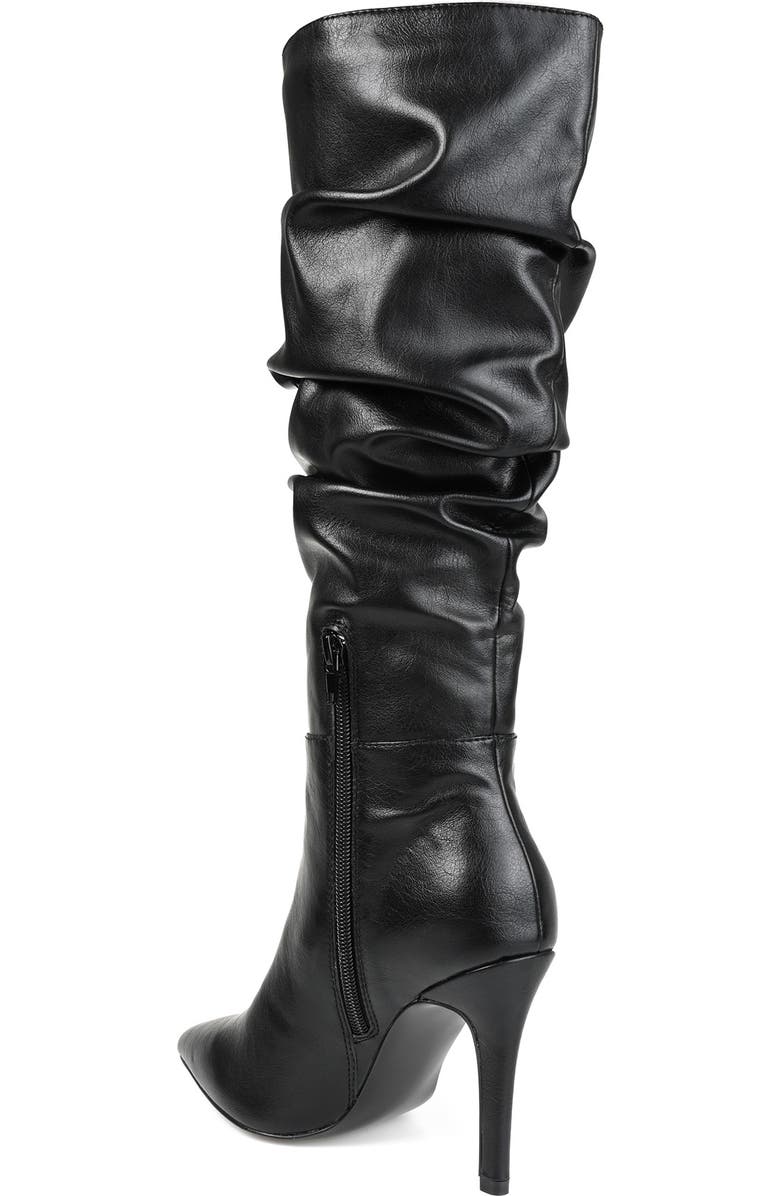 Journee Collection Sarie Ruched Shaft Pointed Toe Stiletto Boot - Extra Wide Calf, Alternate, color,