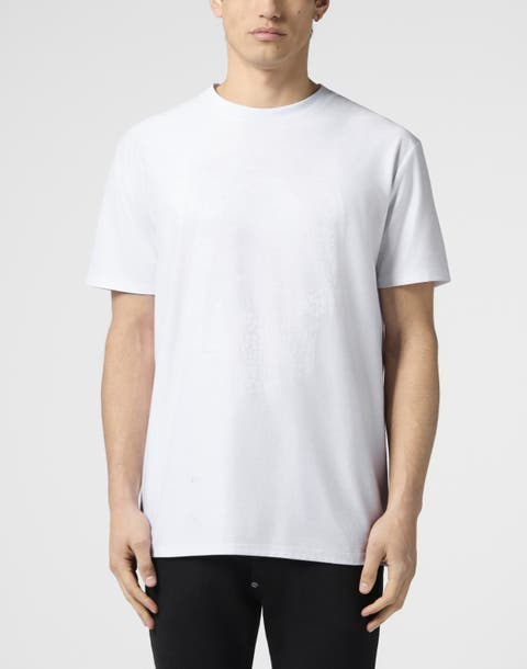 Round Neck T-Shirt Jacquard Skull Men