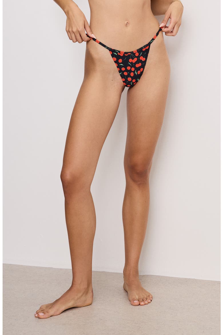 Cherry Perfect Fit Bikini Bottoms, Alternate, color, BLACK CHERRIES003
