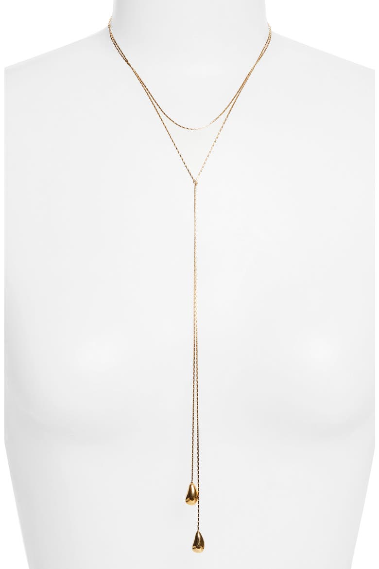 Long Layered Pendant Necklace, Alternate, color, DORE