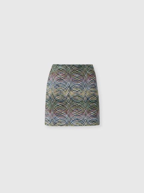 Space-dye Viscose Lamé Mini Skirt