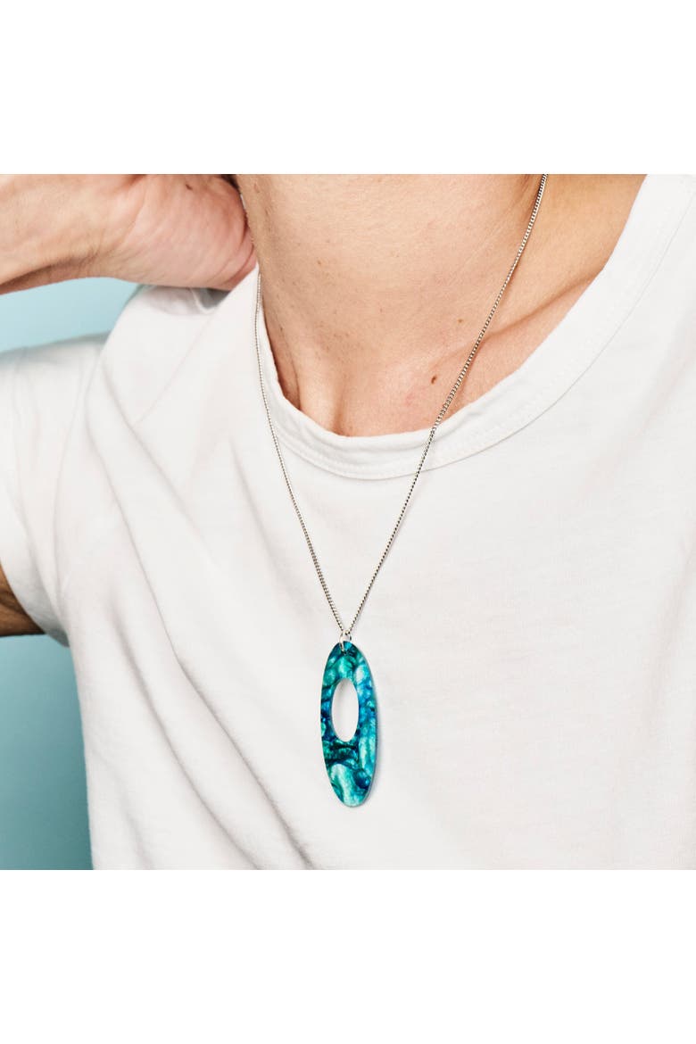 Hepworth Pendant - Blue & Green Lava, Alternate, color, Blue & Green Lava