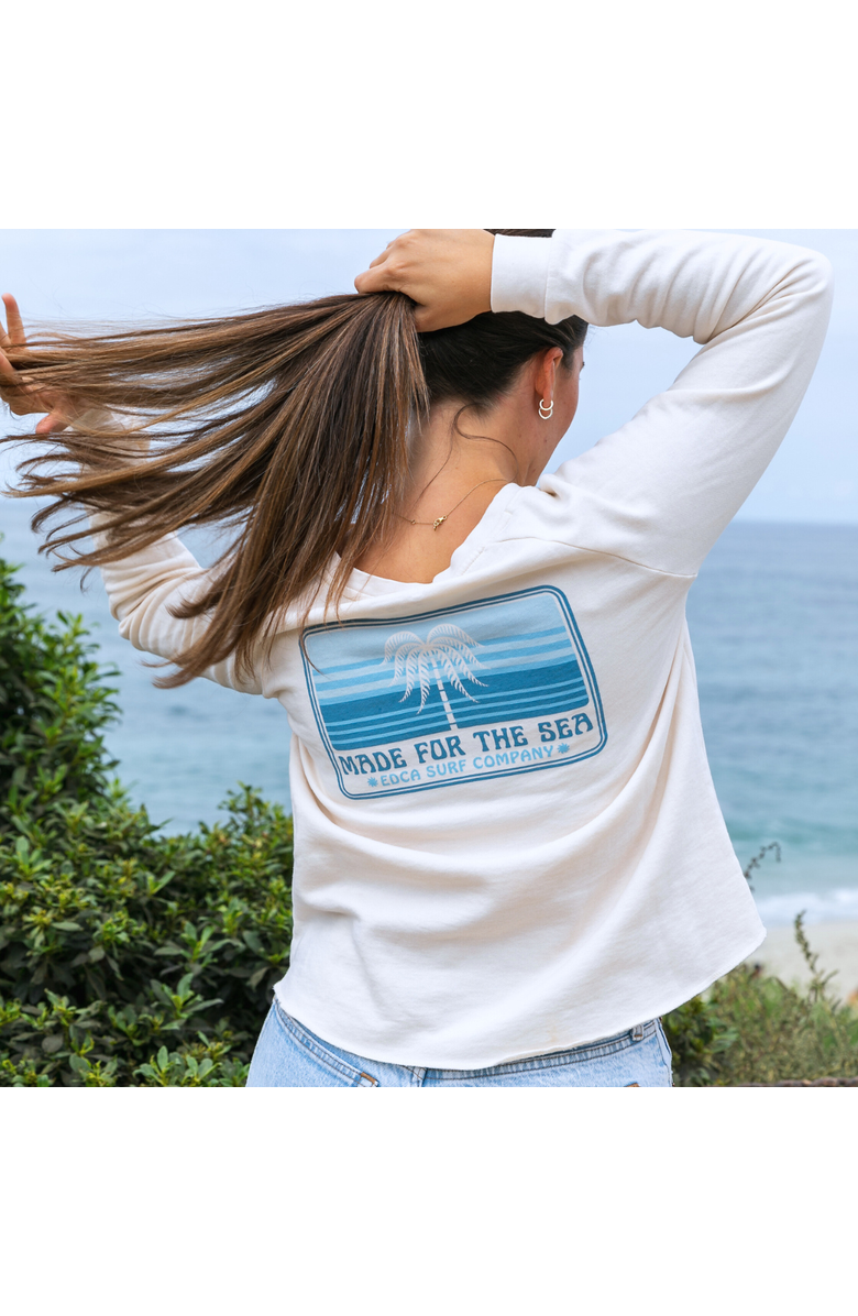 Everyday California Made for the Sea Women's Crewneck Sweater, Alternate, color, Teal