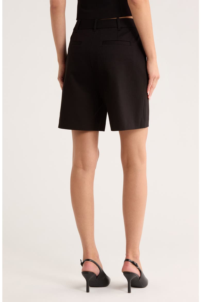 Iris High Waist Ponte Shorts, Alternate, color, BLACK