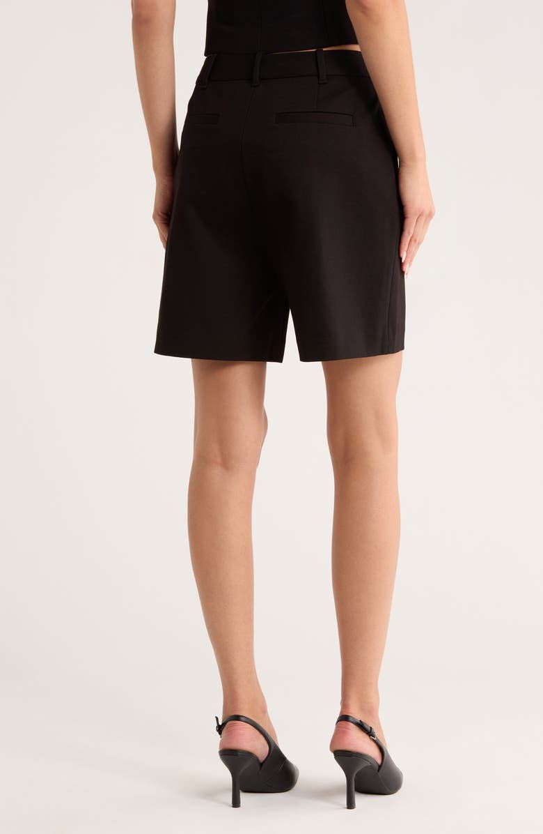 rag & bone Iris High Waist Ponte Shorts, Alternate, color, Black