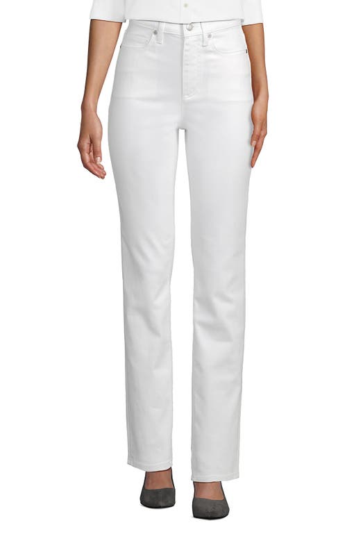 Lands' End Recover High Rise Straight Leg Blue Jeans In White