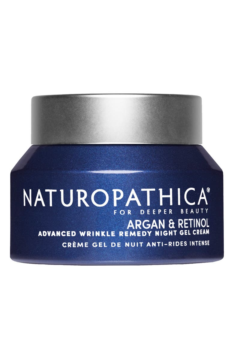Naturopathica<sup>®</sup> Argan & Retinol Advanced Wrinkle Remedy Night Gel Cream, Main, color,