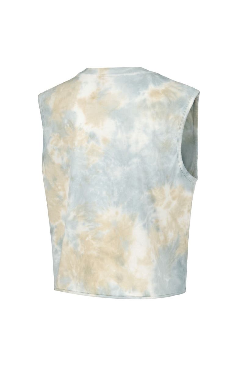 THE WILD COLLECTIVE Women's The Wild Collective White Chicago Cubs Washed Muscle Tank Top, Alternate, color, White