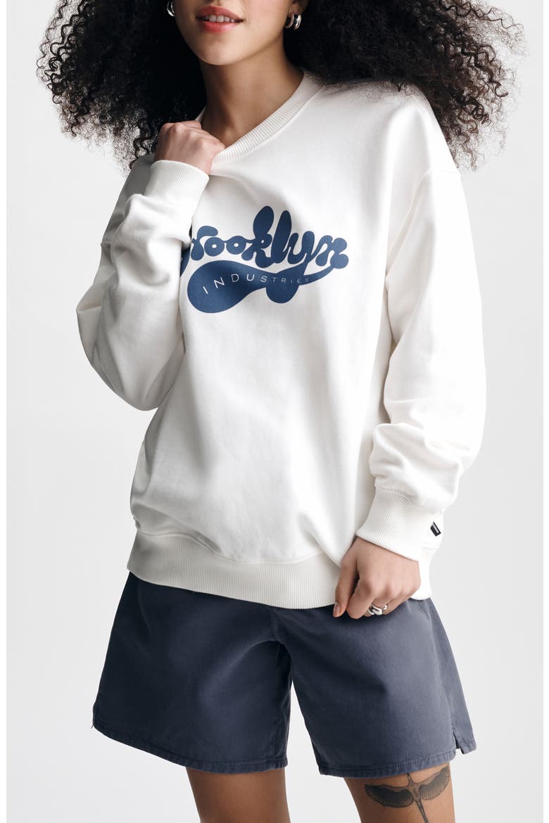 Graphic Sweatshirt, Main, color, ANTIQUE WHITE