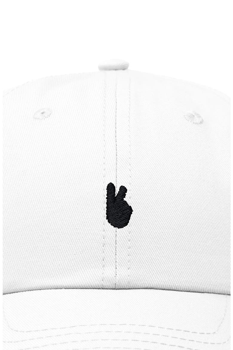 Lil Peace Sign Dad Cap, Alternate, color, White