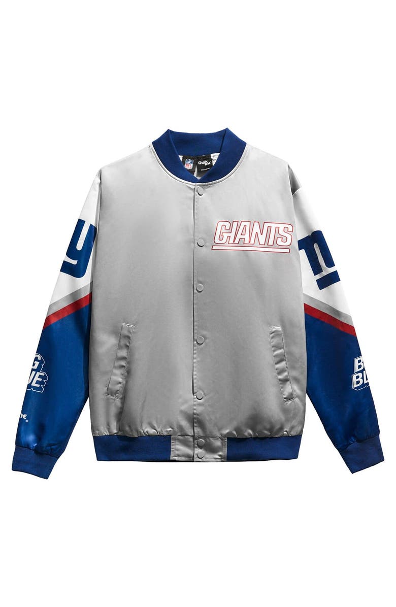Chalk Line Men
s Chalk Line Gray New York Giants Fanimation Satin Full-Snap Jacket, Alternate, color, Gray