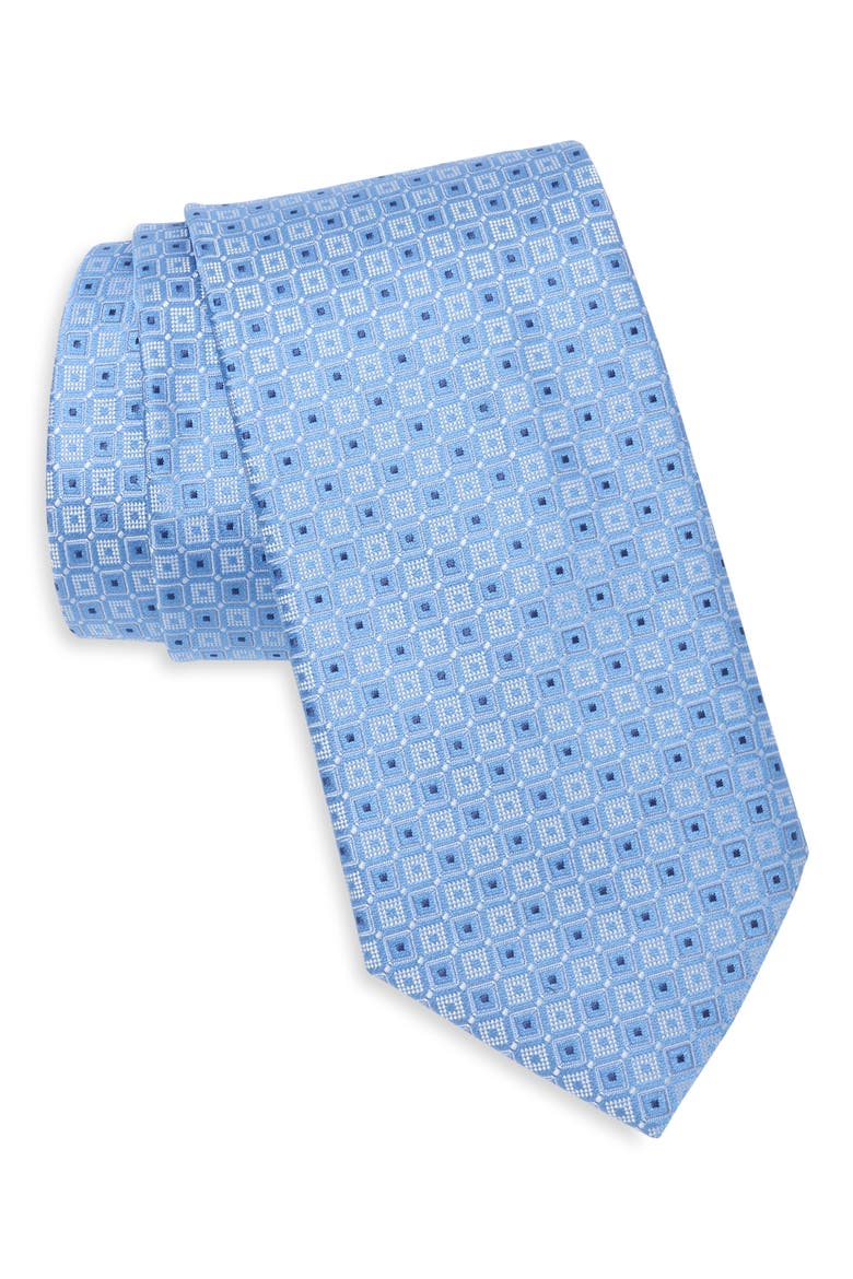 Neat Satin Tie Healey, Main, color, INDIGO