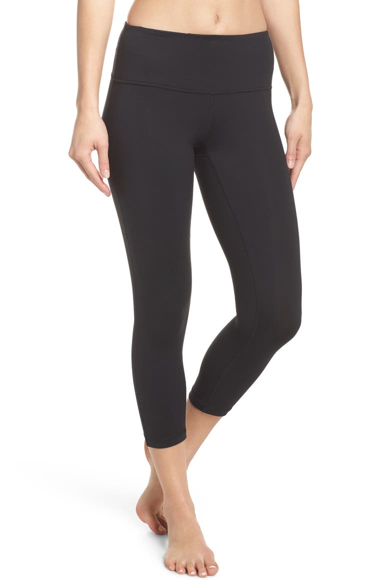 Live In Lite Crop Leggings, Main, color, BLACK