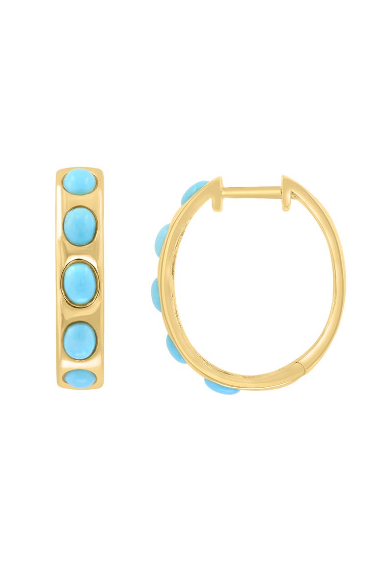 925 Gold Plated Silver ,Turquoise Earrings, Alternate, color, Hematite and FW Blush Pearl