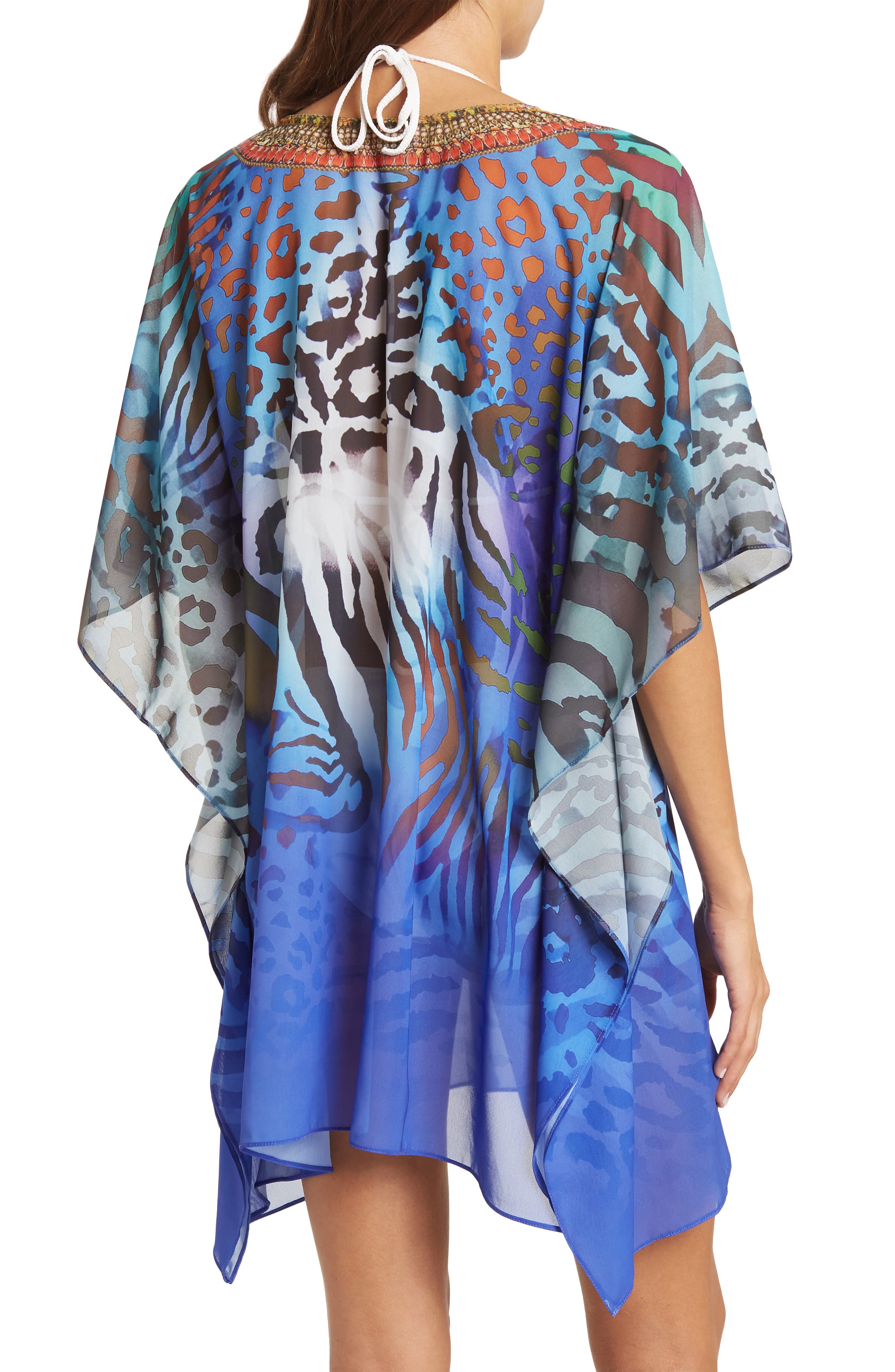 Bright Printed Poncho - image 2