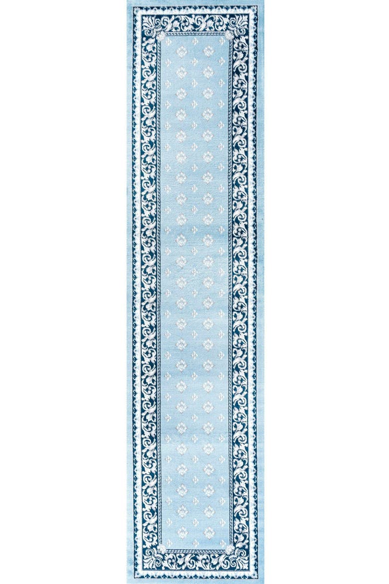 Acanthus French Border Area Rug, Main, color, Blue/Navy