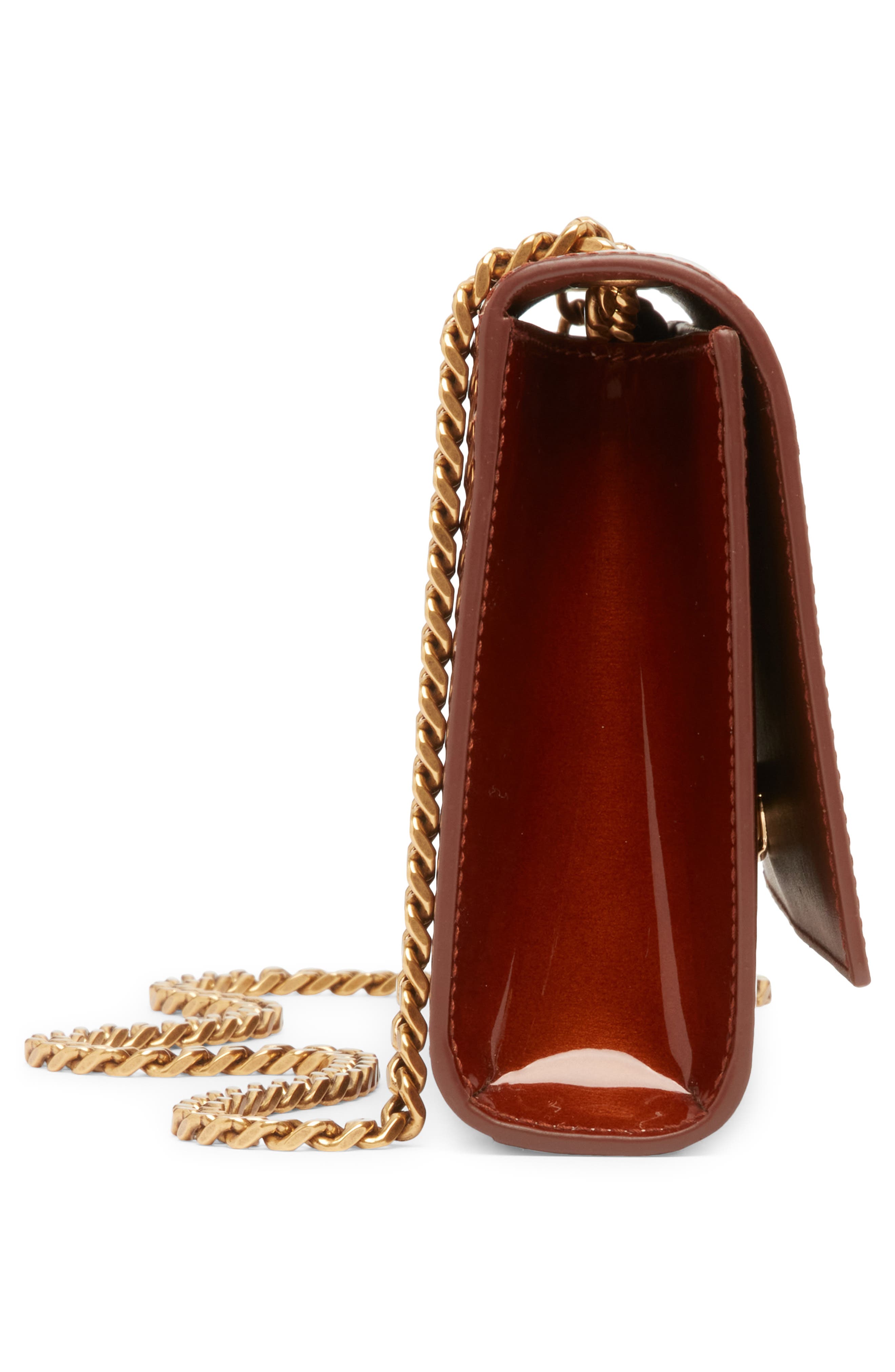 Saint Laurent Small Kate Patent Leather Shoulder Bag, Alternate, color, 